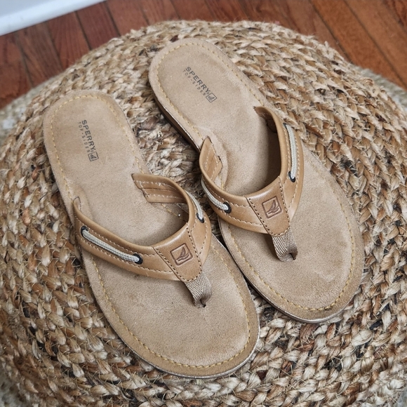 SPERRY Women's Top-Sider Riverside Thong Sandals in Linen - Picture 8 of 11